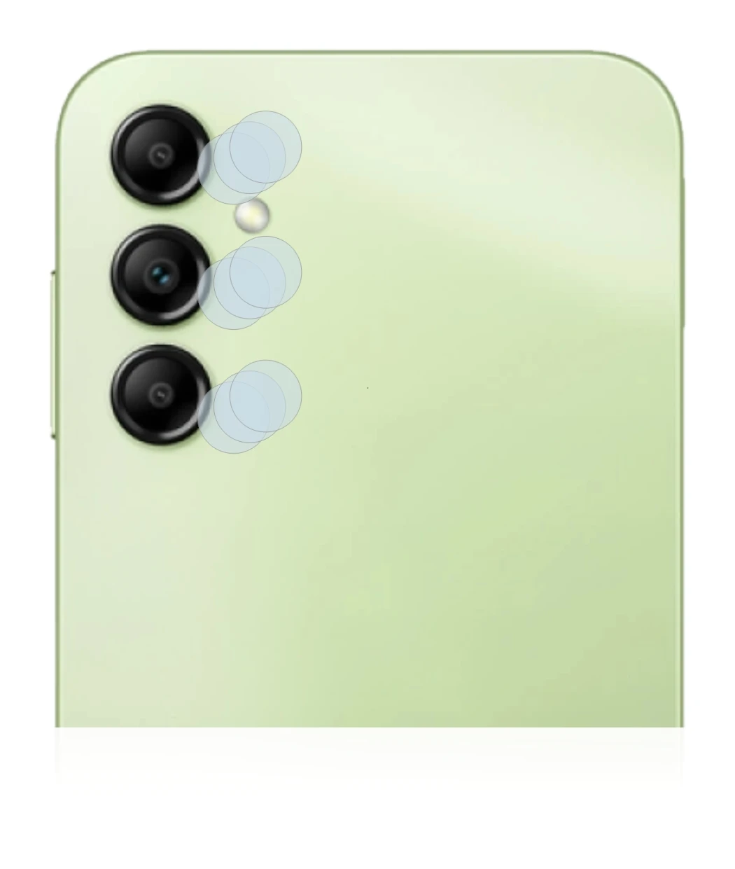 Immagine del dispositivo Samsung Galaxy A14 5G (SOLO Fotocamera) con un'ampia varietà di protezioni per lo schermo.