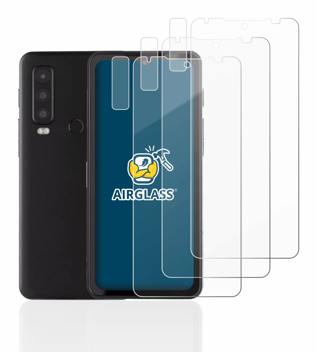 Immagine del dispositivo Caterpillar Cat S75 (Fronte+Fotocamera) con un'ampia varietà di protezioni per lo schermo.