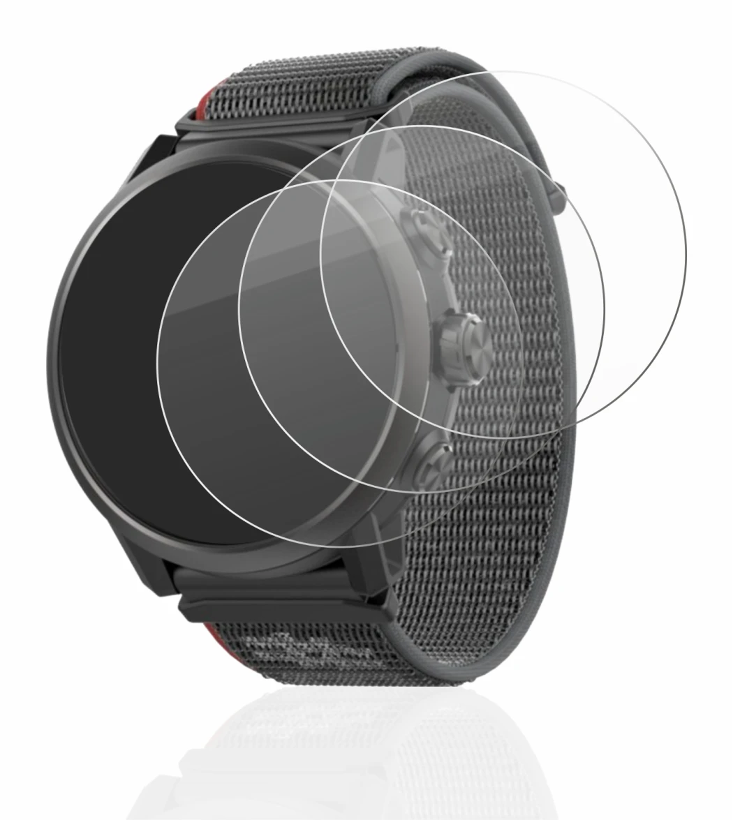Immagine del dispositivo Coros Apex 2 con un'ampia varietà di protezioni per lo schermo.
