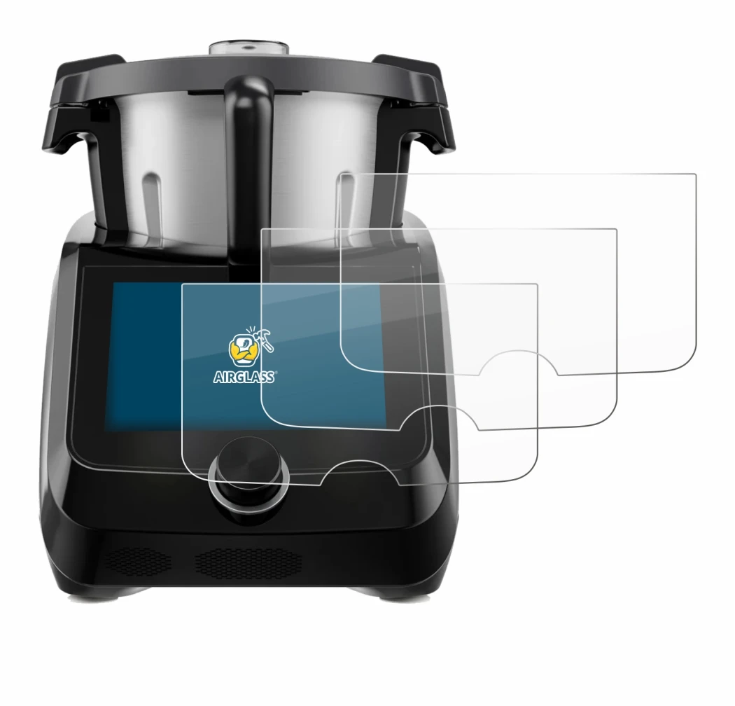 Immagine del dispositivo SilverCrest Monsieur Cuisine Smart BLACK EDITION con un'ampia varietà di protezioni per lo schermo.