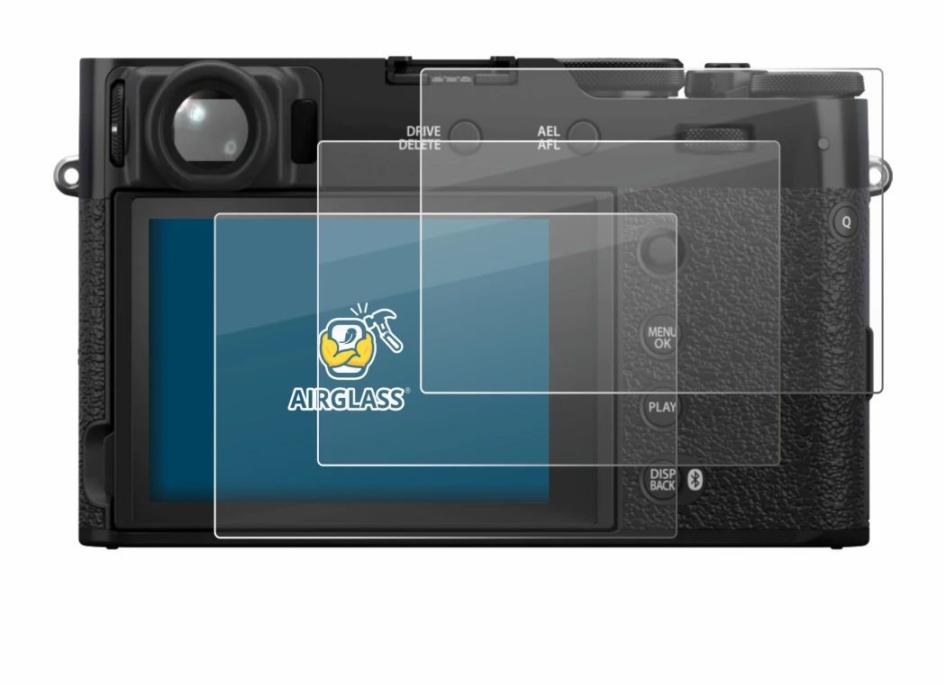 Immagine del dispositivo Fujifilm X100VI con un'ampia varietà di protezioni per lo schermo.