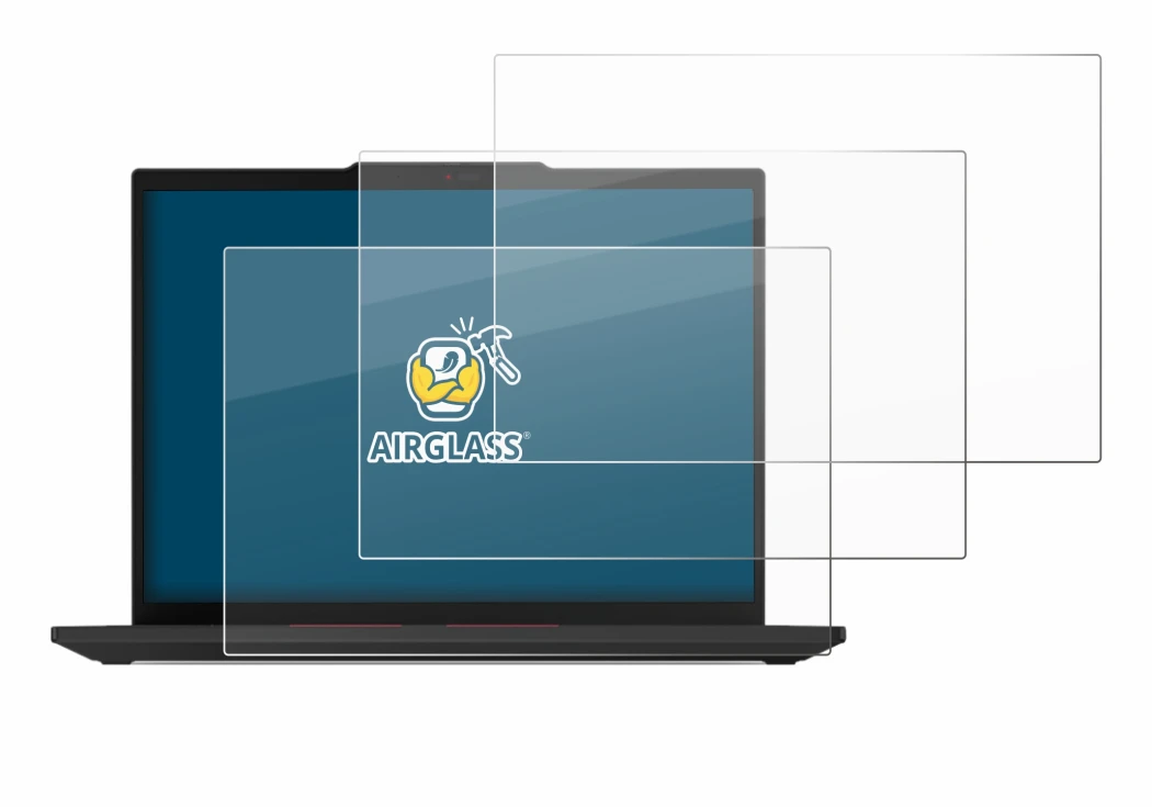 Immagine del dispositivo Lenovo ThinkPad T14 Gen 5 con un'ampia varietà di protezioni per lo schermo.