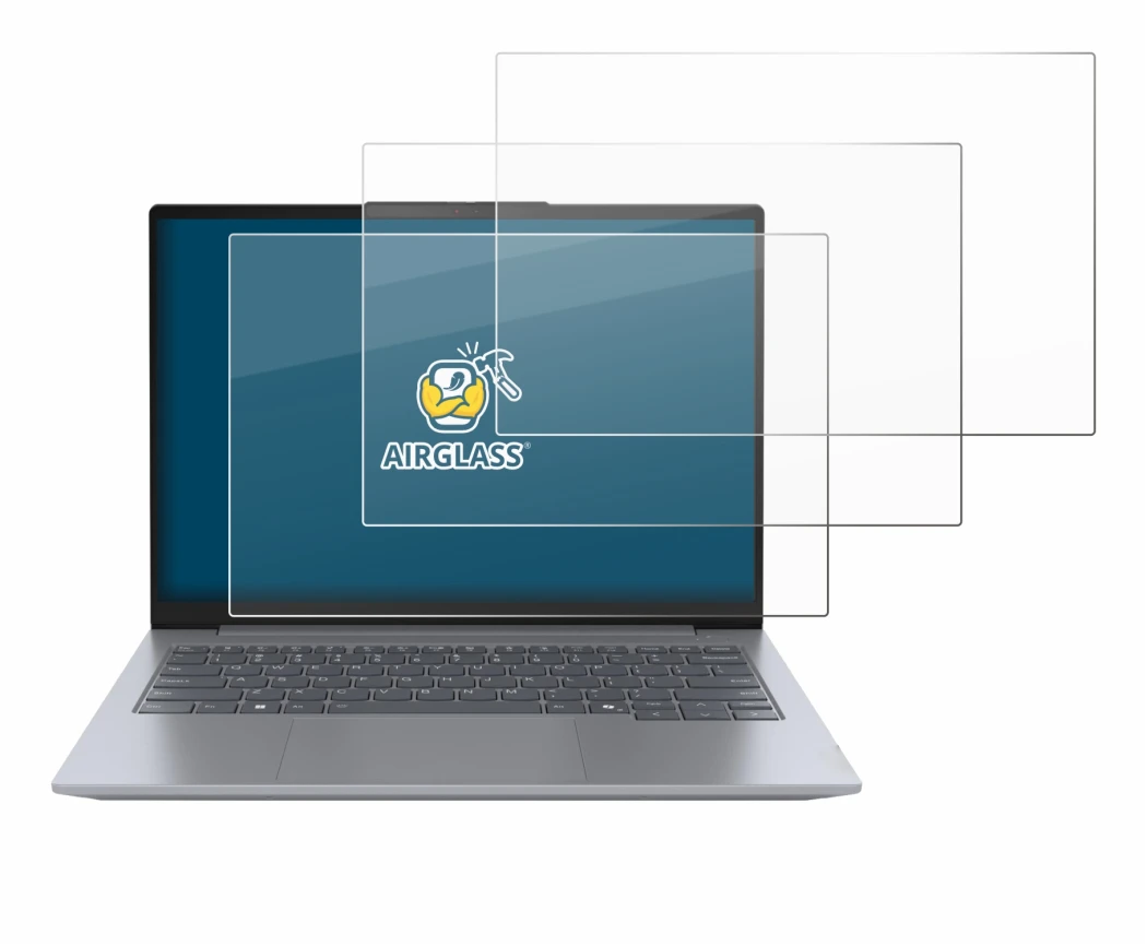 Immagine del dispositivo Lenovo ThinkBook 14 Gen 7 con un'ampia varietà di protezioni per lo schermo.