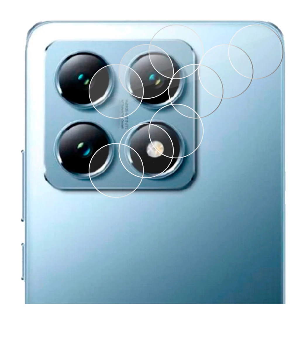 Immagine del dispositivo Xiaomi 14T (SOLO Fotocamera) con un'ampia varietà di protezioni per lo schermo.