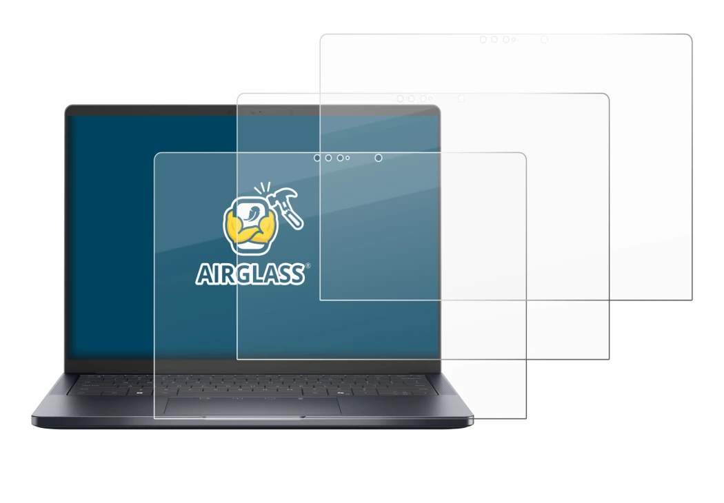 Immagine del dispositivo Dell Pro 14 Premium PA14250 Touch con un'ampia varietà di protezioni per lo schermo.