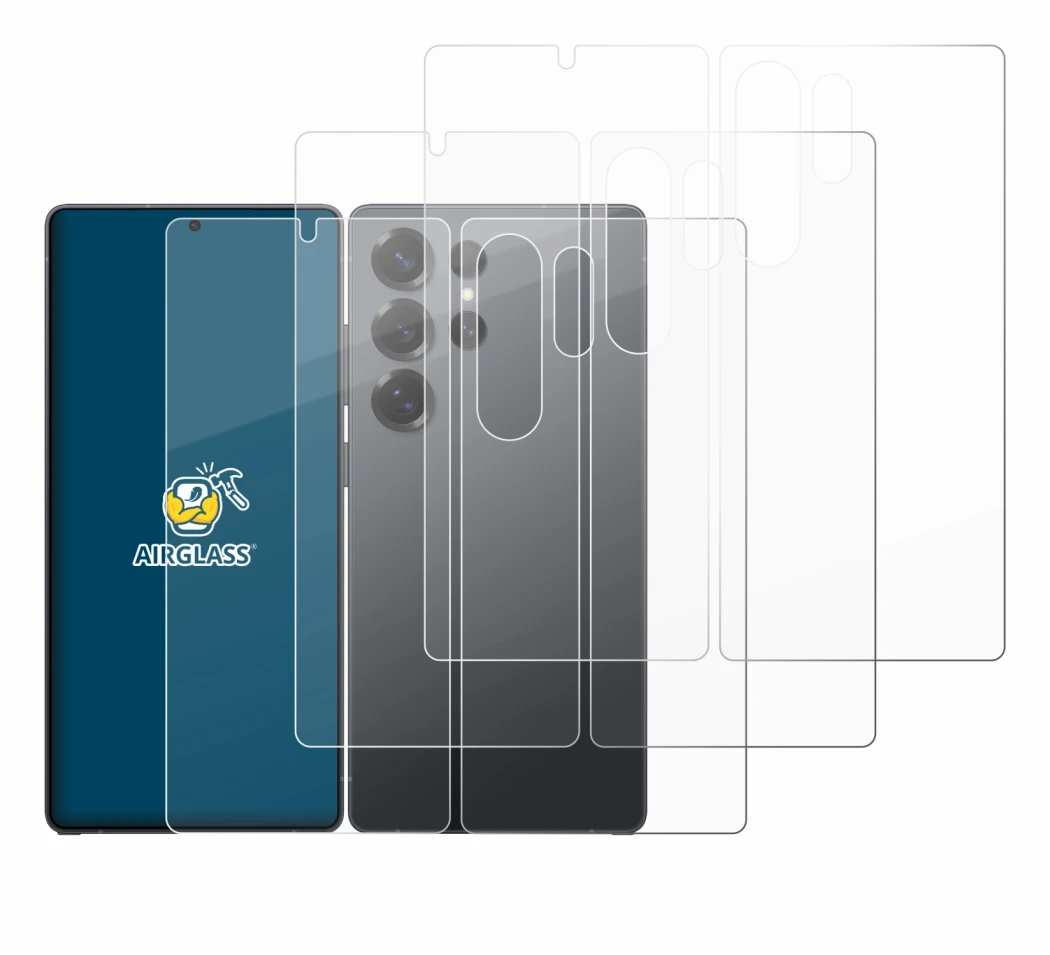 Immagine del dispositivo Samsung Galaxy S25 Ultra Enterprise Edition (Fronte+Retro) con un'ampia varietà di protezioni per lo 