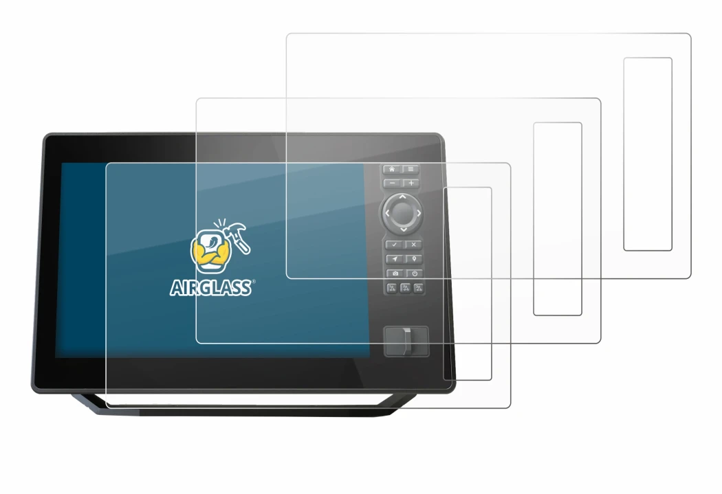 Immagine del dispositivo Humminbird Xplore 10 con un'ampia varietà di protezioni per lo schermo.