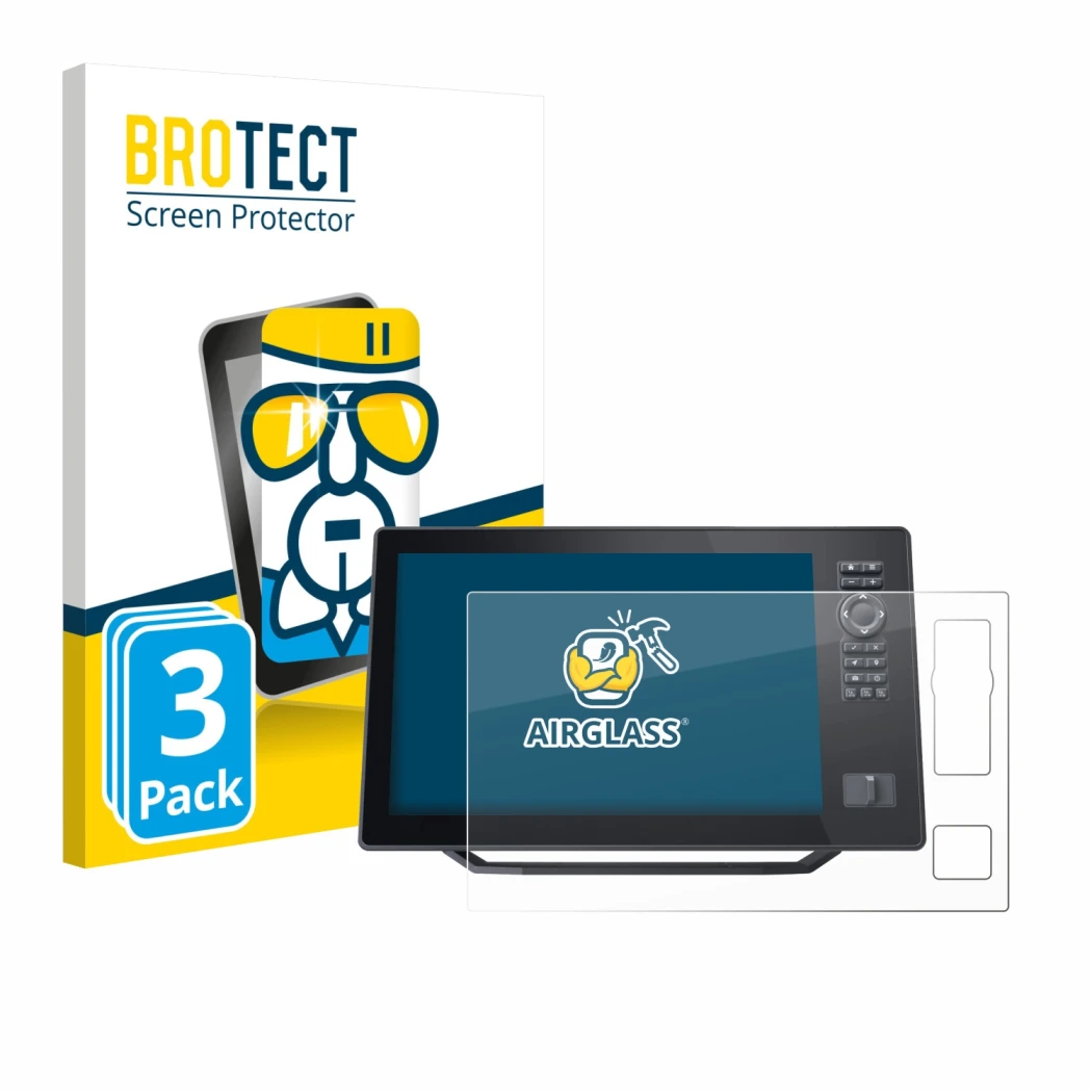 Parte frontale di una confezione del prodotto con il logo del marchio BROTECT. Accanto è raffigurato il dispositivo Humminbird