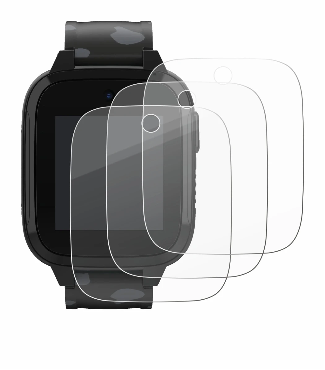 Immagine del dispositivo Xplora XGO3 (2a Gen.) con un'ampia varietà di protezioni per lo schermo.