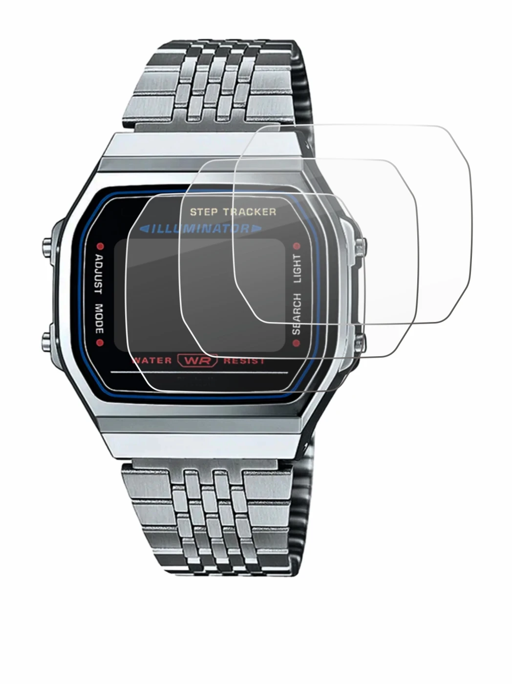 Immagine del dispositivo Casio iconic ABL-100WE-1A con un'ampia varietà di protezioni per lo schermo.
