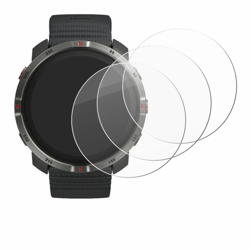 Immagine del dispositivo Polar Grit X2 con un'ampia varietà di protezioni per lo schermo.