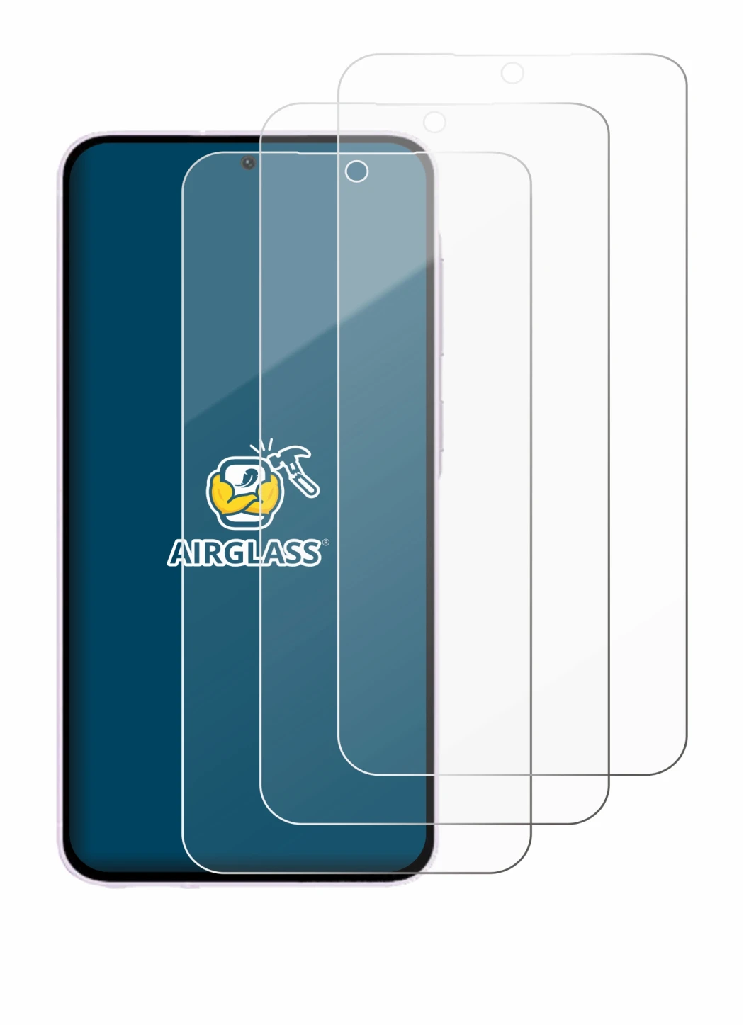 Immagine del dispositivo Samsung Galaxy A56 5G (case-friendly) con un'ampia varietà di protezioni per lo schermo.