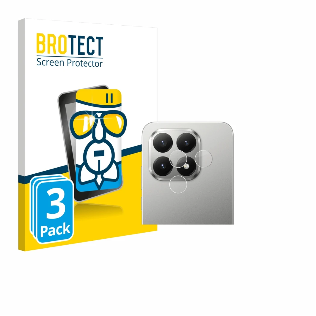 Parte frontale di una confezione del prodotto con il logo del marchio BROTECT. Accanto è raffigurato il dispositivo Xiaomi 15T