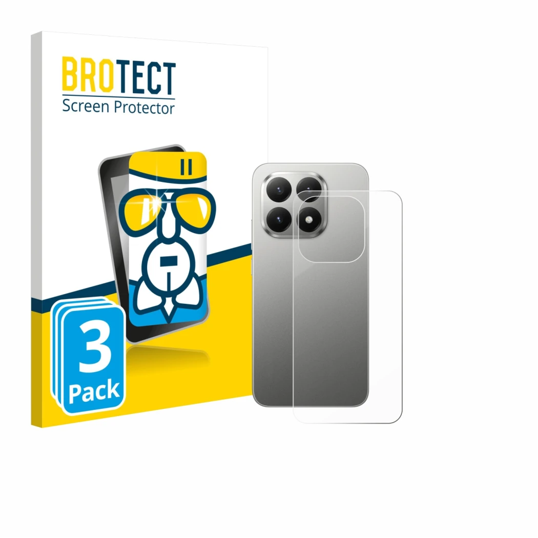 Parte frontale di una confezione del prodotto con il logo del marchio BROTECT. Accanto è raffigurato il dispositivo Xiaomi 15T