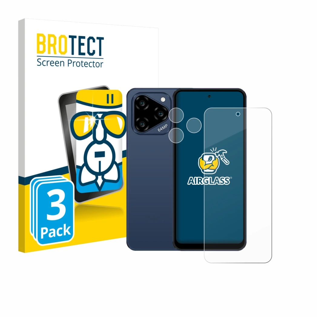 Parte frontale di una confezione del prodotto con il logo del marchio BROTECT. Accanto è raffigurato il dispositivo Acer Acero