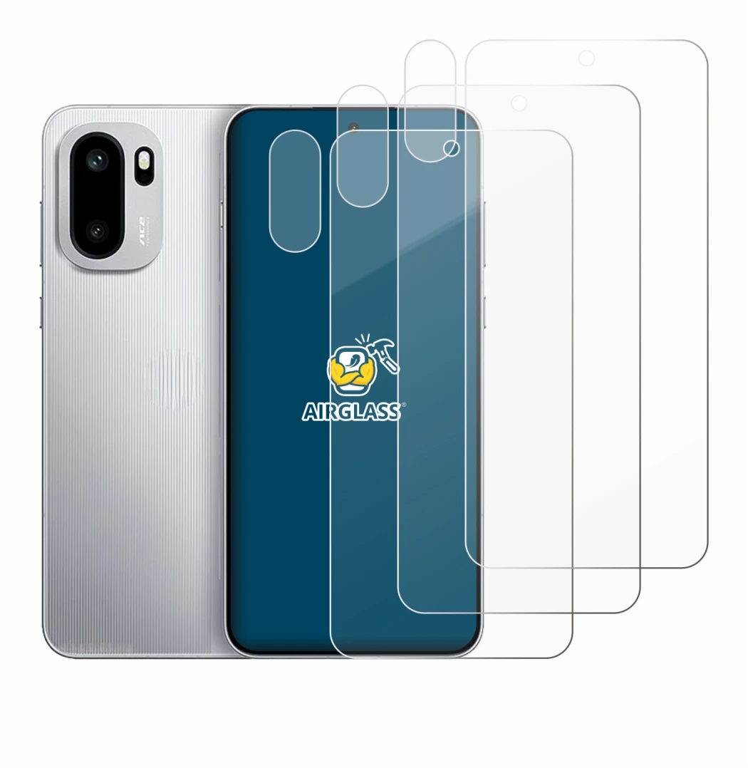 Immagine del dispositivo OnePlus 15R (Fronte+Fotocamera) con un'ampia varietà di protezioni per lo schermo.