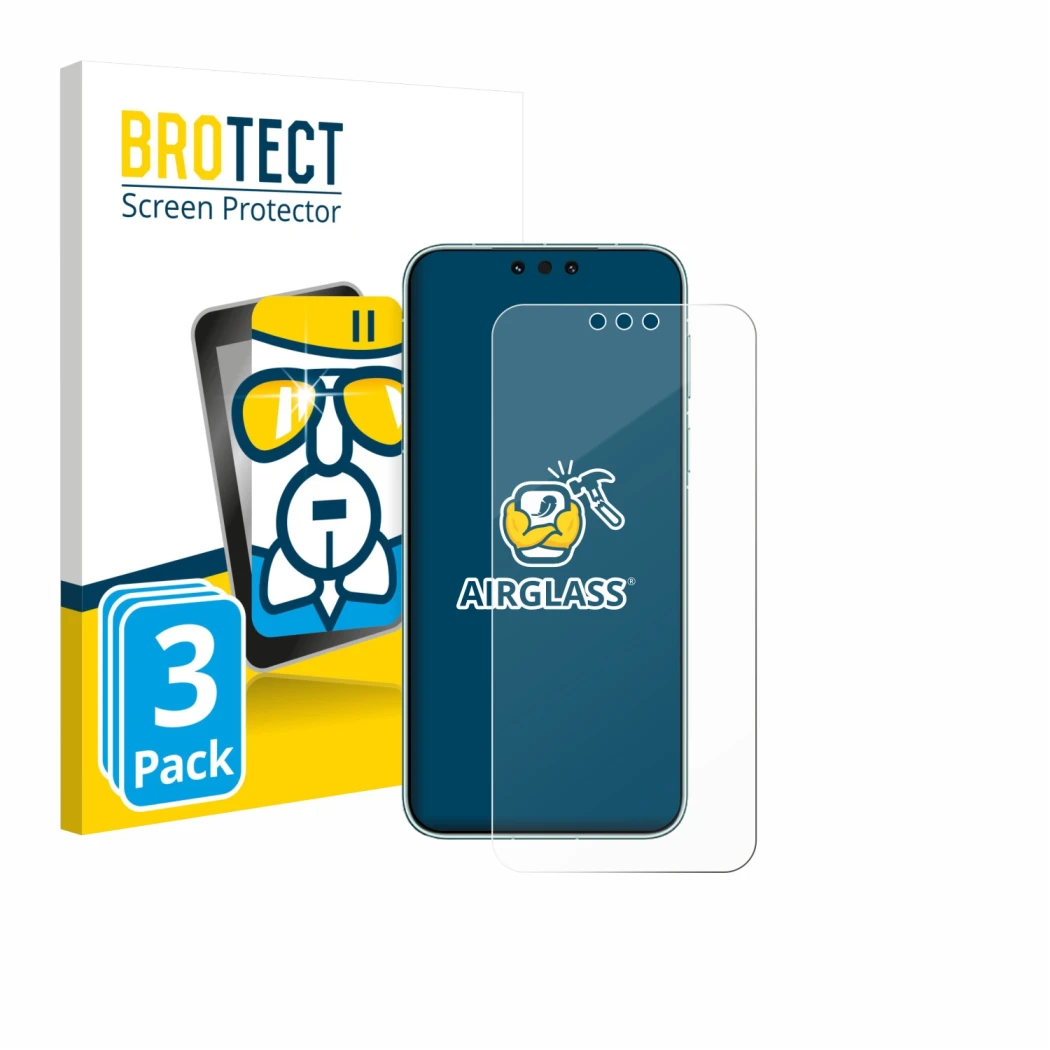 Parte frontale di una confezione del prodotto con il logo del marchio BROTECT. Accanto è raffigurato il dispositivo Huawei Mat