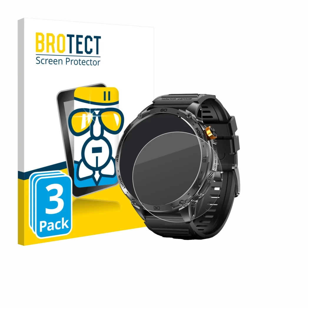 Parte frontale di una confezione del prodotto con il logo del marchio BROTECT. Accanto è raffigurato il dispositivo Stahlgear 