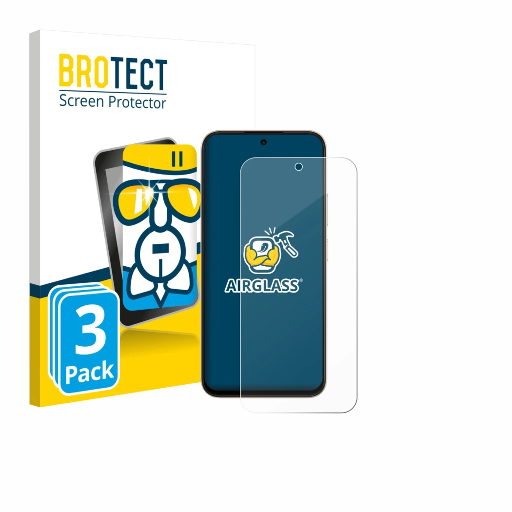 Parte frontale di una confezione del prodotto con il logo del marchio BROTECT. Accanto è raffigurato il dispositivo Oppo A6t P