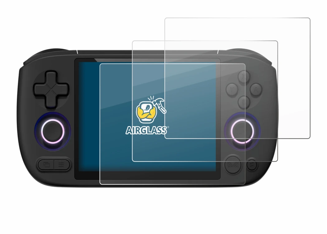 Immagine del dispositivo Ayaneo Pocket Air Mini con un'ampia varietà di protezioni per lo schermo.