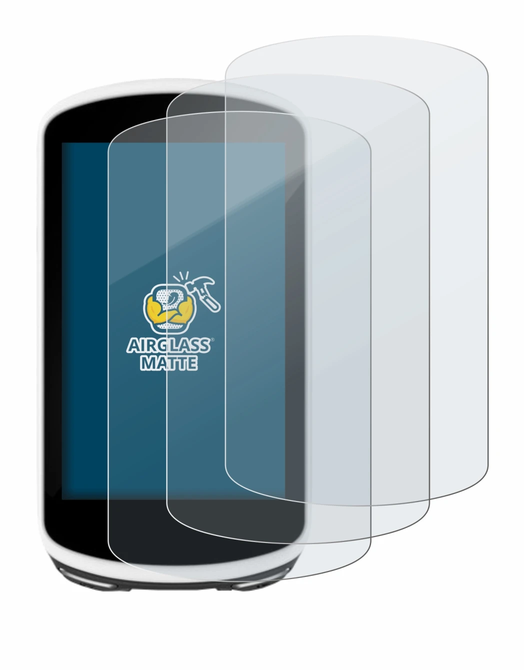 Immagine del dispositivo Garmin Edge 1030 con un'ampia varietà di protezioni per lo schermo.