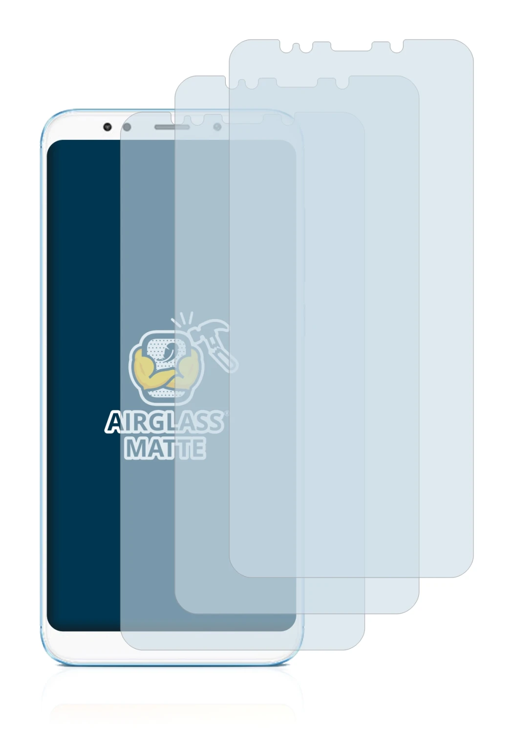 Immagine del dispositivo Xiaomi Redmi 5 Plus con un'ampia varietà di protezioni per lo schermo.