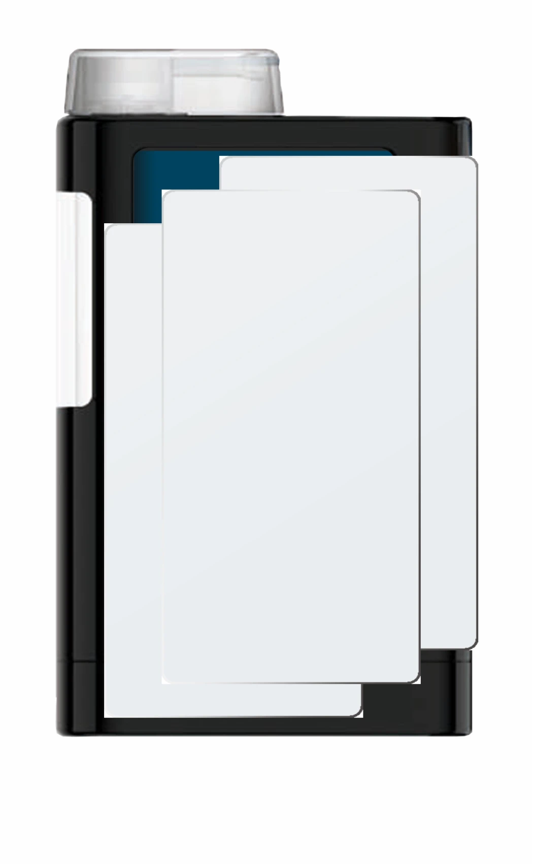 Immagine del dispositivo Mylife YpsoPump con un'ampia varietà di protezioni per lo schermo.