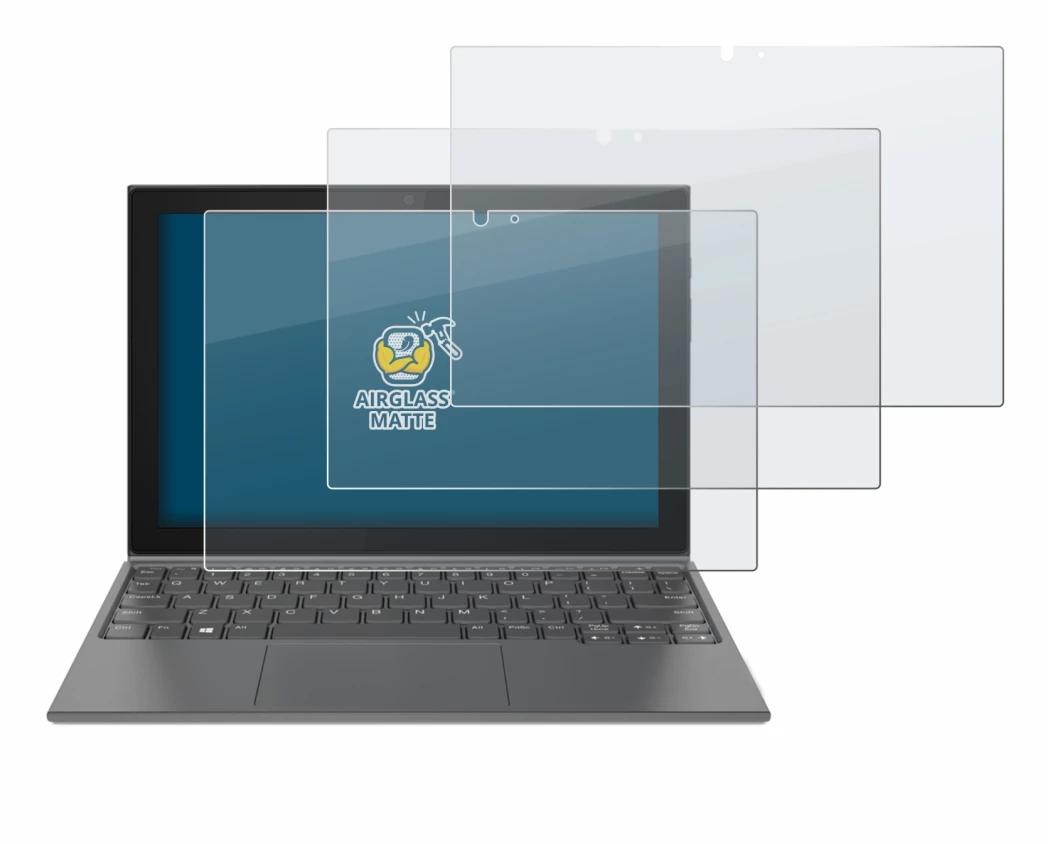 Immagine del dispositivo Lenovo IdeaPad Duet 3 10IGL5-LTE con un'ampia varietà di protezioni per lo schermo.