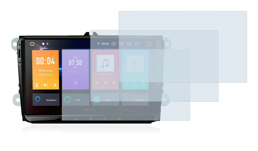 Immagine del dispositivo Xtrons PBE90MTVL con un'ampia varietà di protezioni per lo schermo.