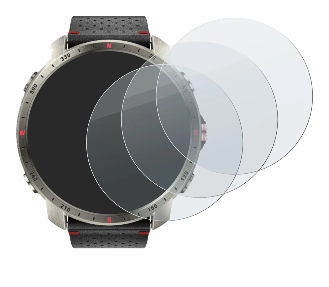 Immagine del dispositivo Polar Grit X Pro Titan con un'ampia varietà di protezioni per lo schermo.