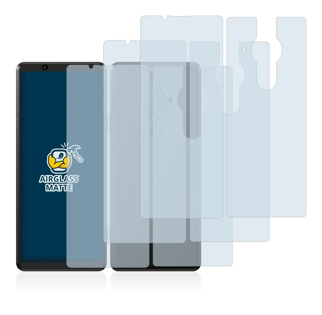 Immagine del dispositivo Sony Xperia Pro-I (Fronte+Retro) con un'ampia varietà di protezioni per lo schermo.