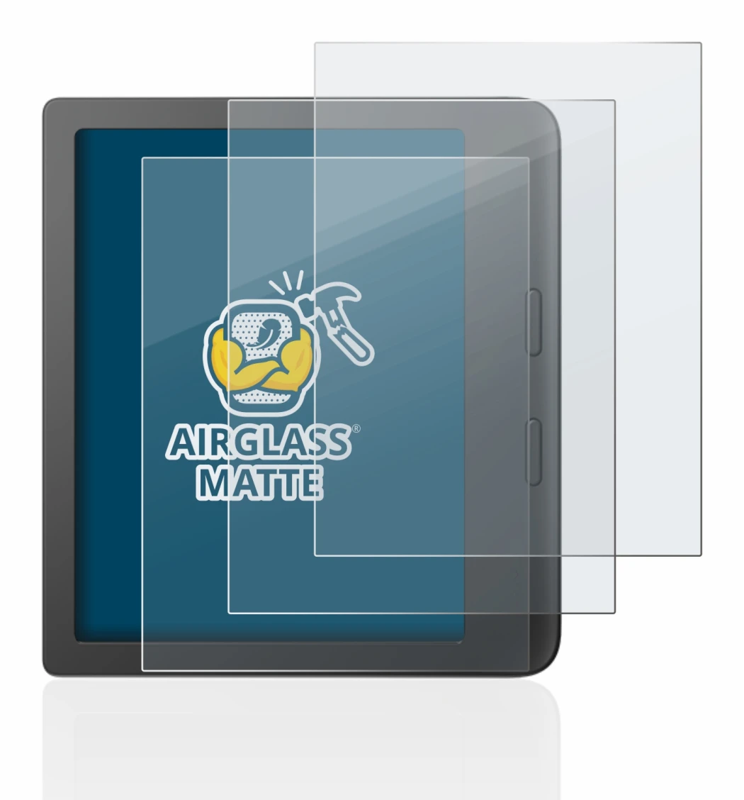 Immagine del dispositivo Tolino Vision 6 con un'ampia varietà di protezioni per lo schermo.