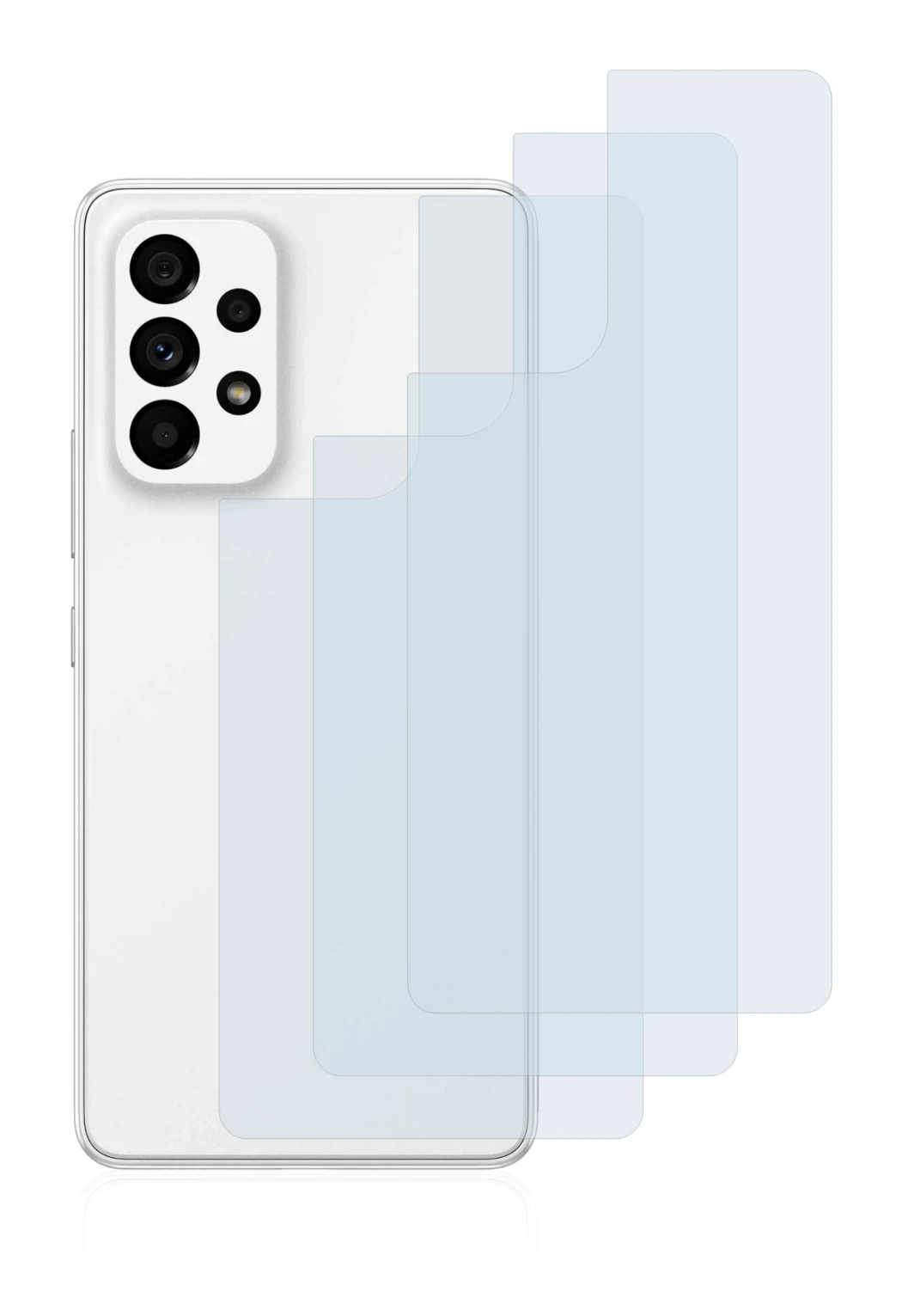 Immagine del dispositivo Samsung Galaxy A53 5G (Posteriore) con un'ampia varietà di protezioni per lo schermo.