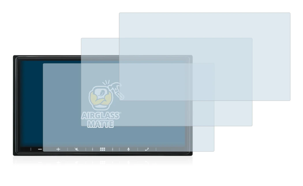 Immagine del dispositivo Alpine iLX-W690D con un'ampia varietà di protezioni per lo schermo.