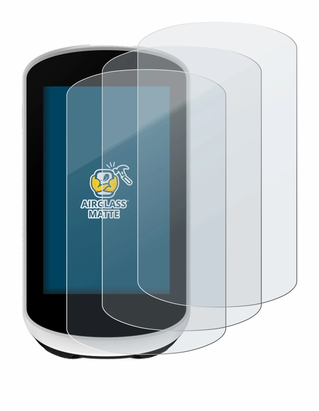 Immagine del dispositivo Garmin Edge Explore 2 con un'ampia varietà di protezioni per lo schermo.