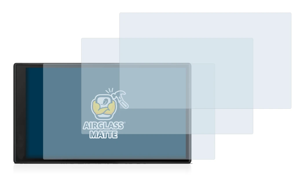 Immagine del dispositivo Garmin DriveSmart 66 con un'ampia varietà di protezioni per lo schermo.