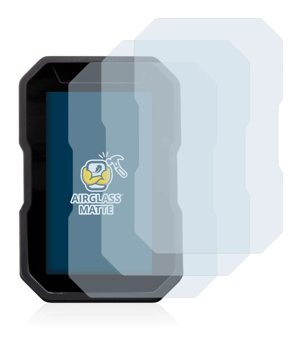 Immagine del dispositivo Ducati DesertX 2022 con un'ampia varietà di protezioni per lo schermo.