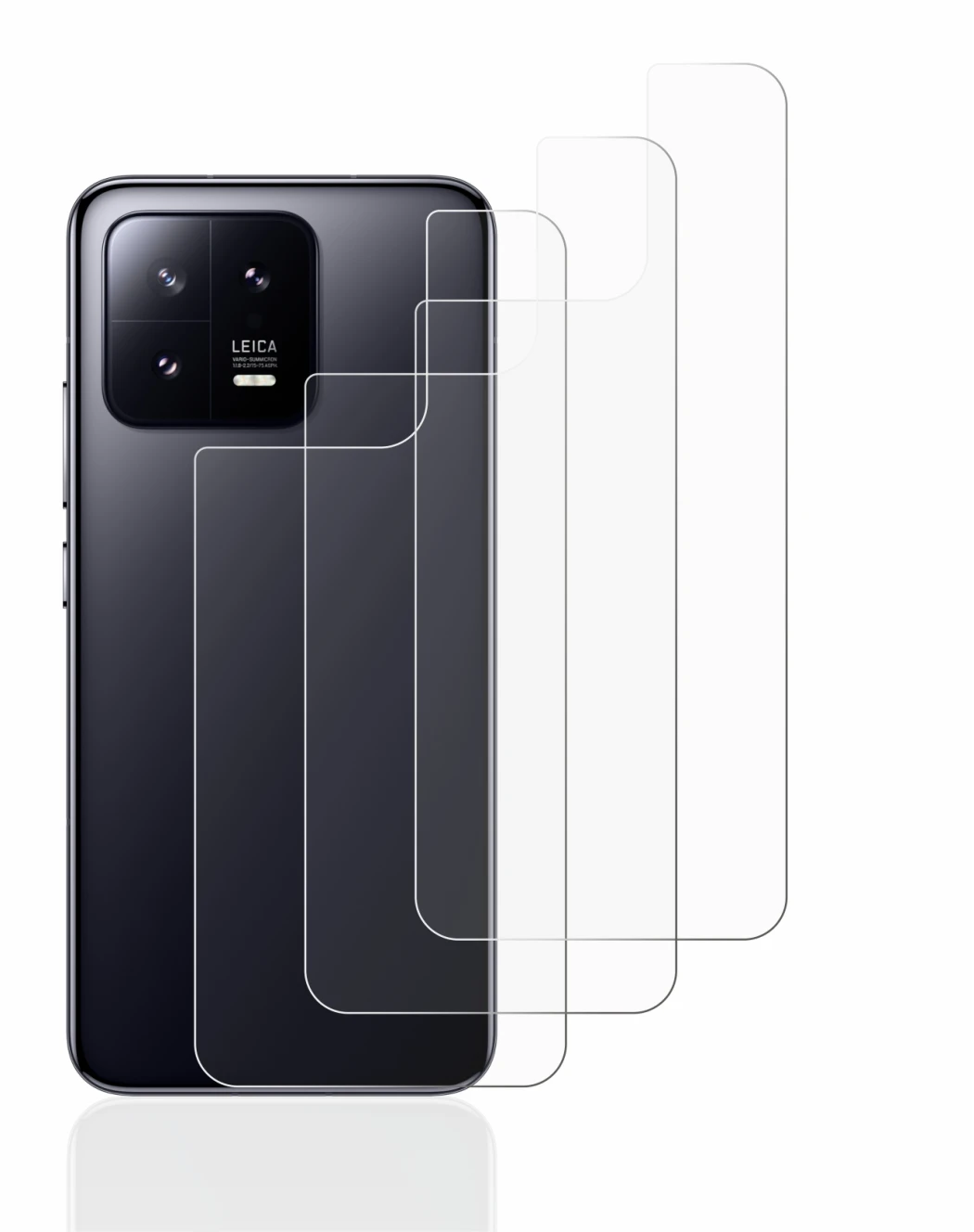 Immagine del dispositivo Xiaomi 13 (Posteriore) con un'ampia varietà di protezioni per lo schermo.