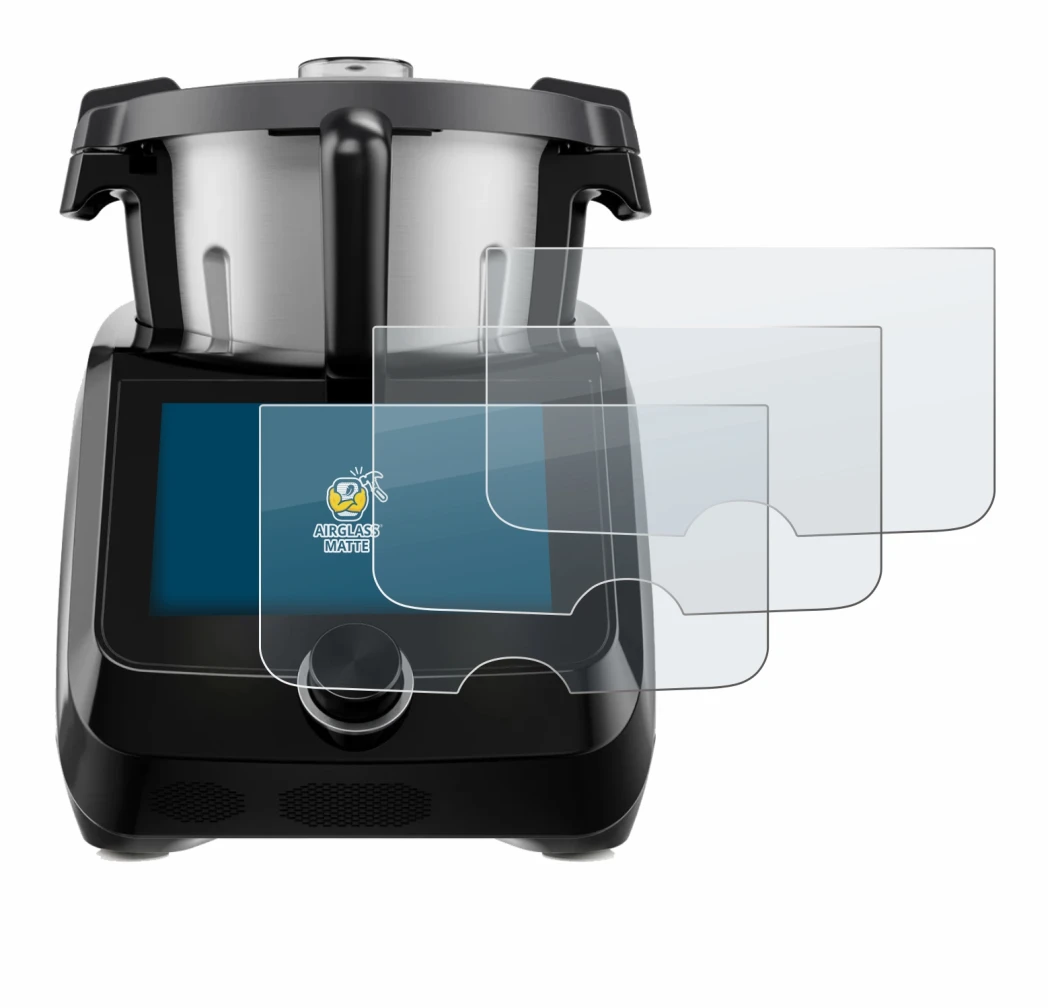 Immagine del dispositivo SilverCrest Monsieur Cuisine Smart BLACK EDITION con un'ampia varietà di protezioni per lo schermo.