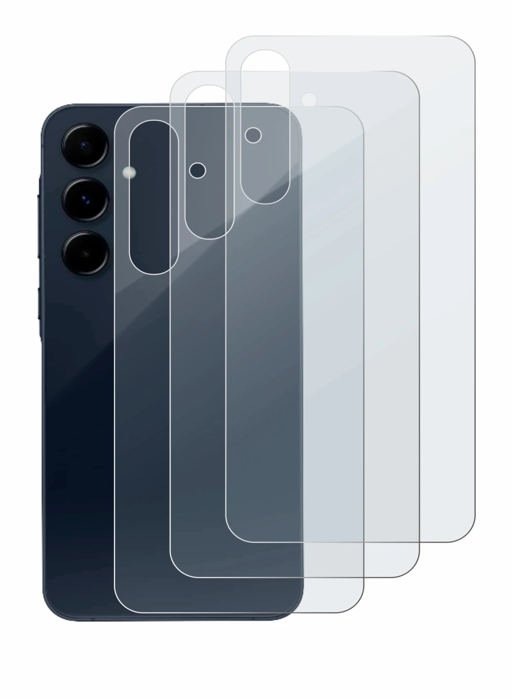 Immagine del dispositivo Samsung Galaxy A35 5G (Posteriore) con un'ampia varietà di protezioni per lo schermo.