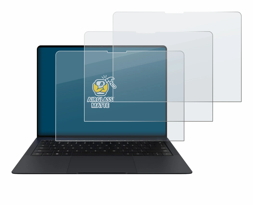 Immagine del dispositivo Huawei MateBook X Pro 2024 con un'ampia varietà di protezioni per lo schermo.