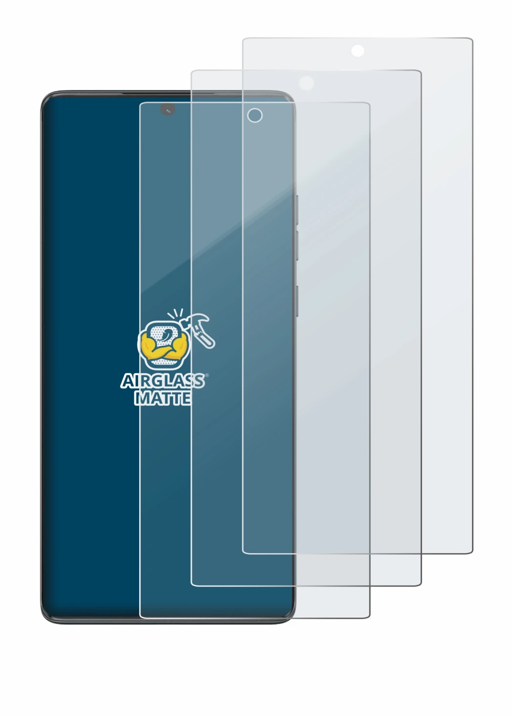 Immagine del dispositivo Motorola Moto G85 con un'ampia varietà di protezioni per lo schermo.