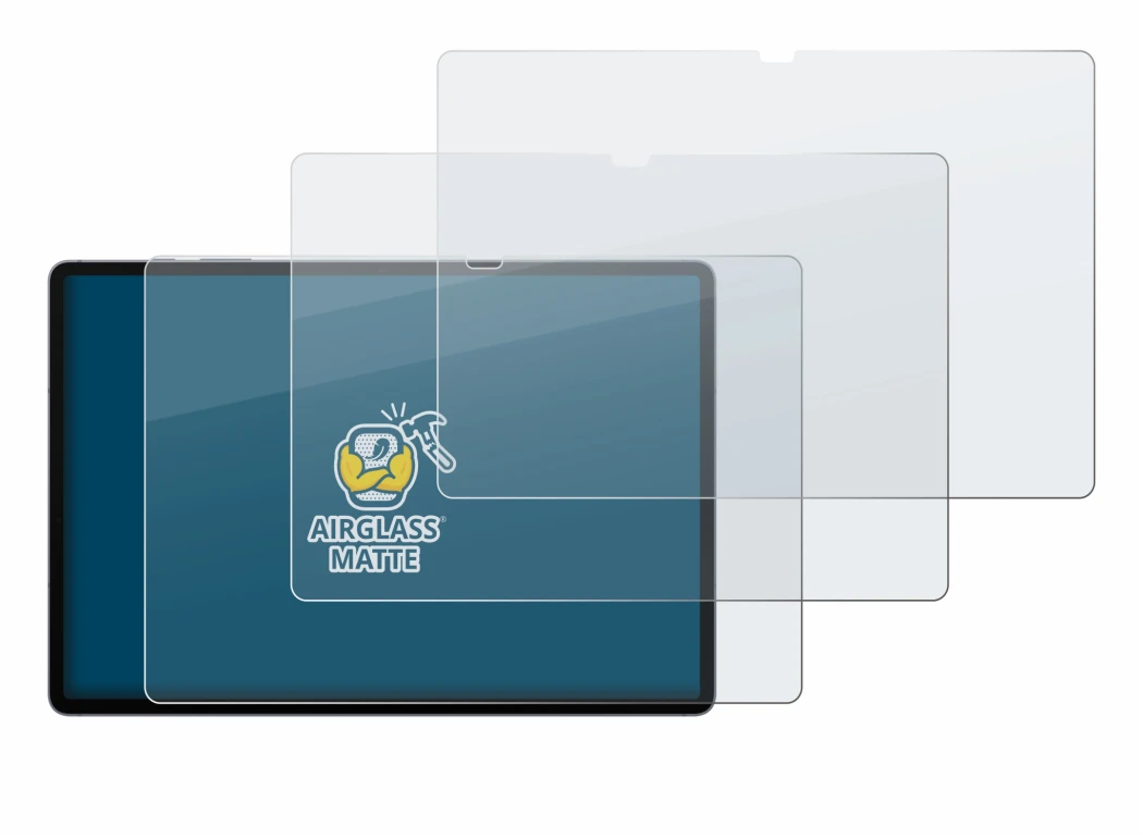 Immagine del dispositivo Samsung Galaxy Tab S10 Plus 5G con un'ampia varietà di protezioni per lo schermo.