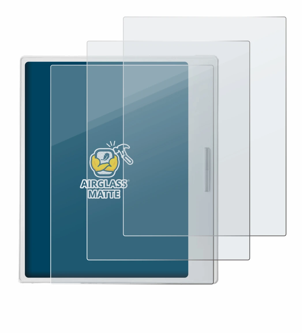 Immagine del dispositivo Boox Go Color 7 White Edition con un'ampia varietà di protezioni per lo schermo.