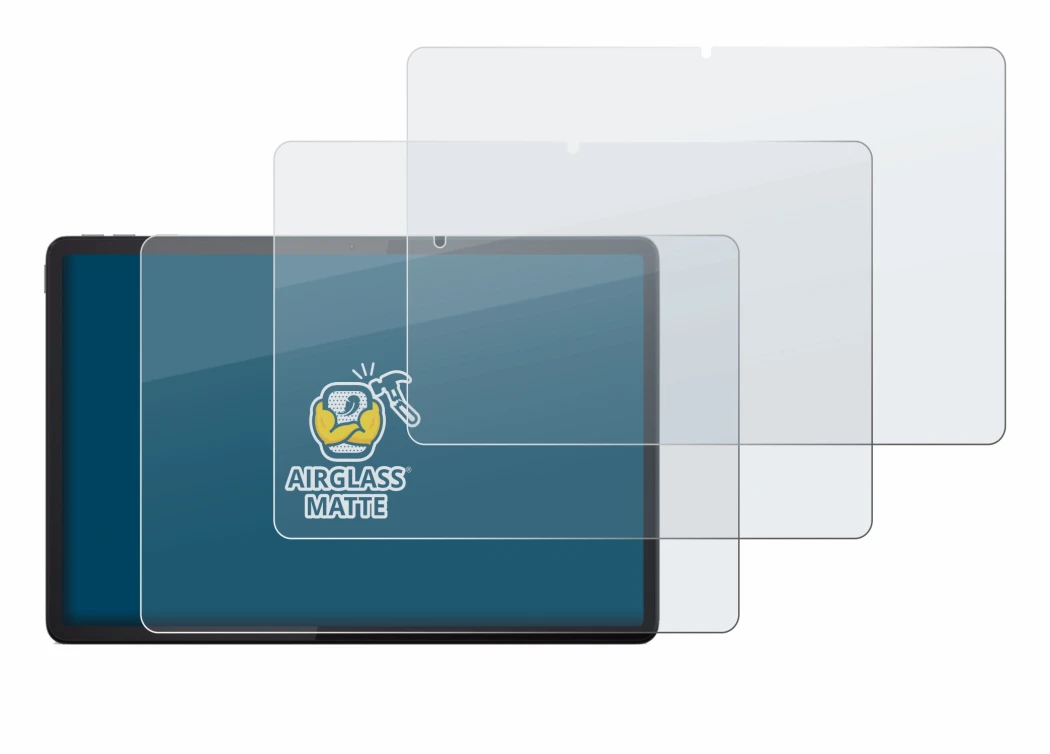 Immagine del dispositivo Lenovo Tab K11 Plus con un'ampia varietà di protezioni per lo schermo.