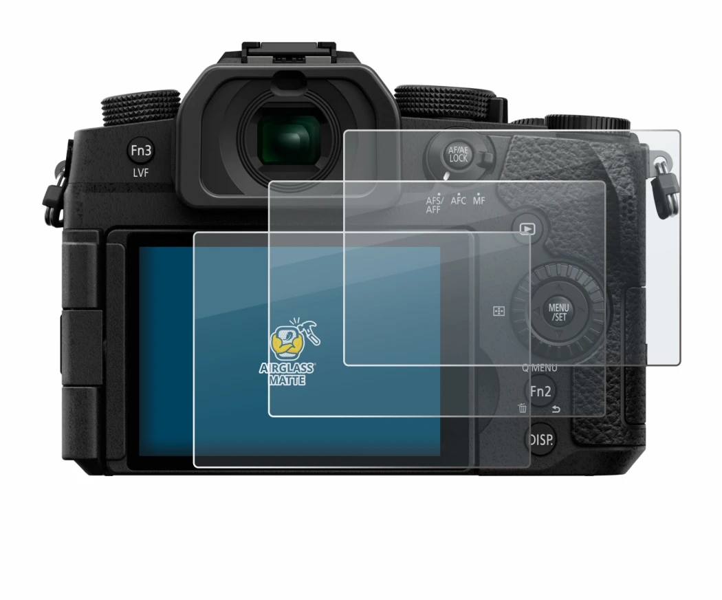 Immagine del dispositivo Panasonic Lumix DC-G97 con un'ampia varietà di protezioni per lo schermo.