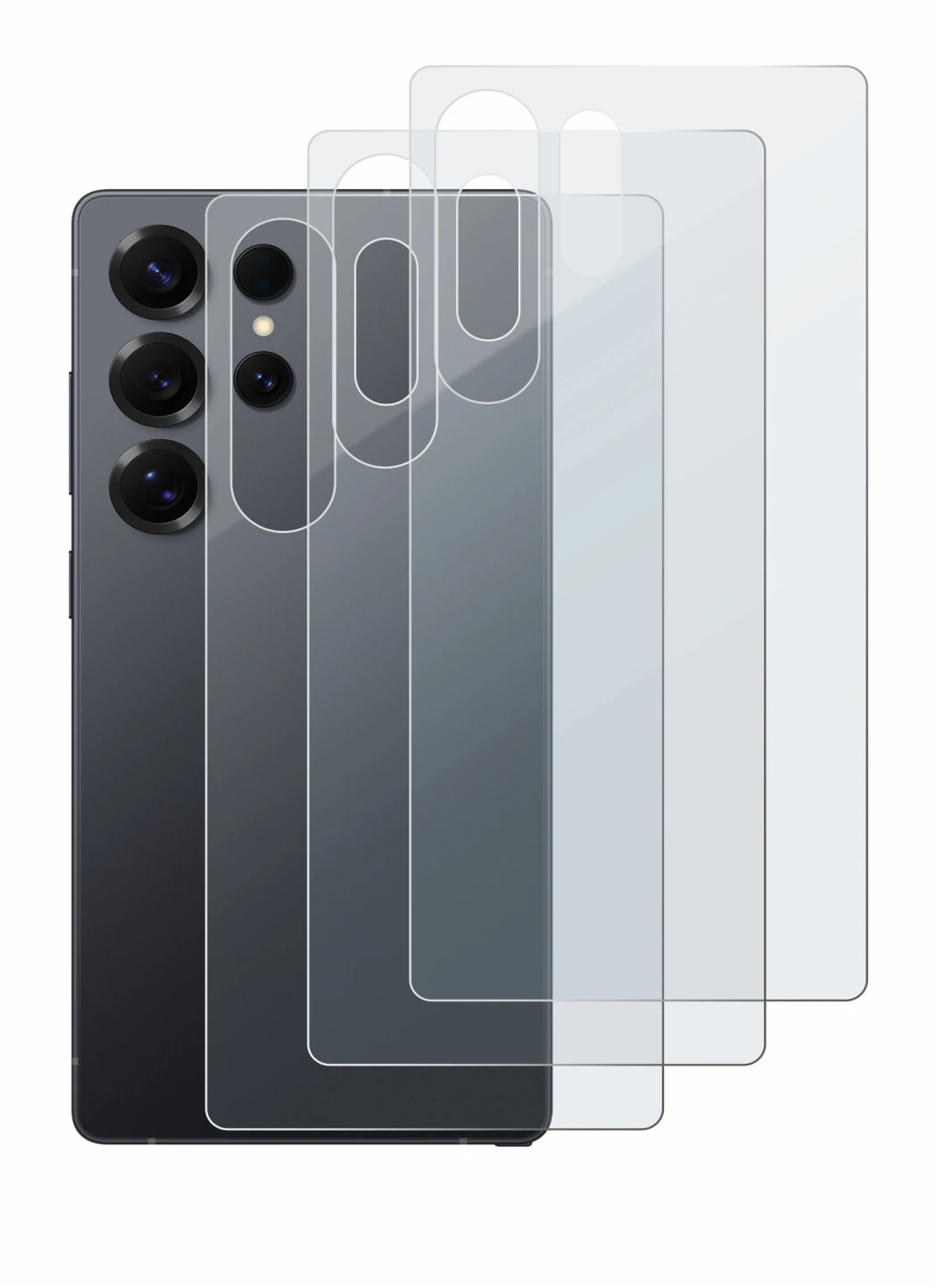 Immagine del dispositivo Samsung Galaxy S25 Ultra Enterprise Edition (Posteriore) con un'ampia varietà di protezioni per lo sc