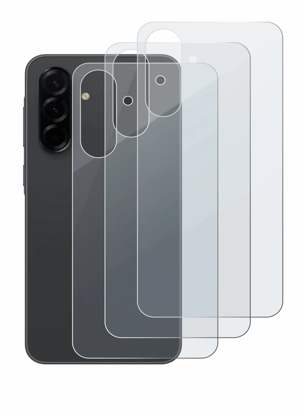 Immagine del dispositivo Samsung Galaxy A36 5G (Posteriore) con un'ampia varietà di protezioni per lo schermo.