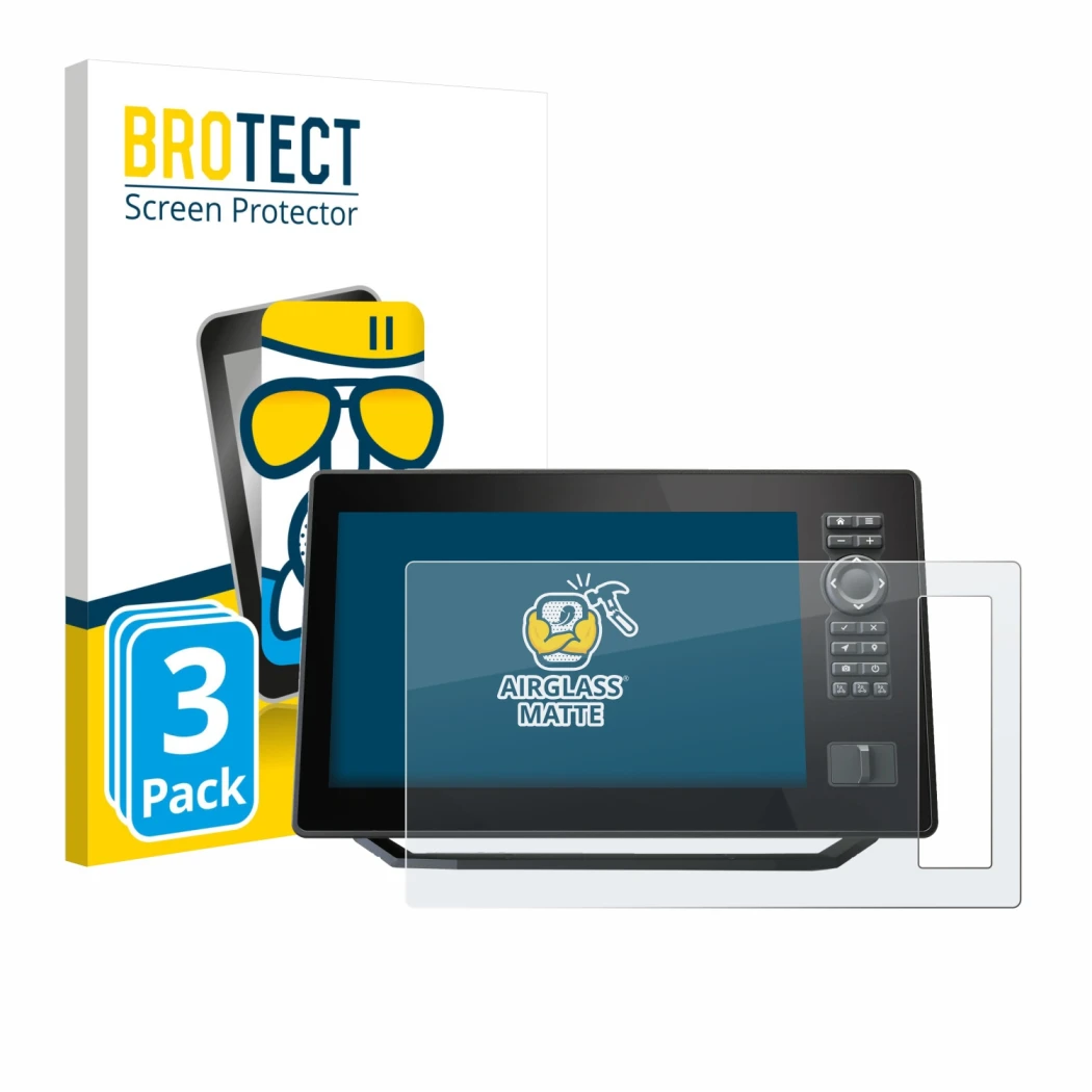 Parte frontale di una confezione del prodotto con il logo del marchio BROTECT. Accanto è raffigurato il dispositivo Humminbird