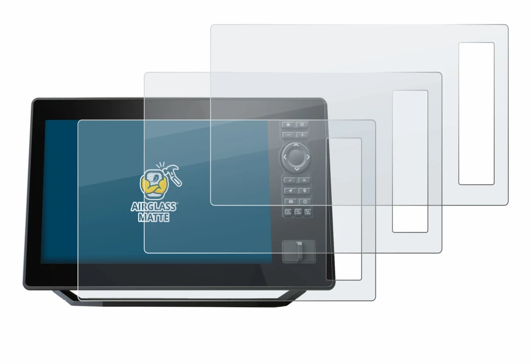 Immagine del dispositivo Humminbird Xplore 10 con un'ampia varietà di protezioni per lo schermo.